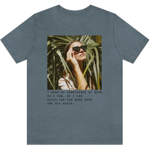 T-shirt "Sunglasses" Heather Slate